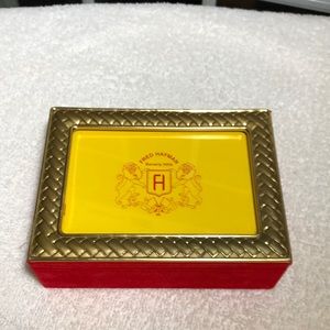 ***LAST CHANCE!****Vintage Fred Hayman Beverly Hills Gold w/ red velvet Jewelry